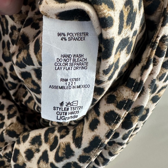 Gaze Leopard Print Women's Crop Tank LARGE - Picture 4 of 4